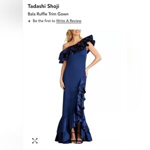 Tadashi Shoji Bala Ruffle Trim Gown